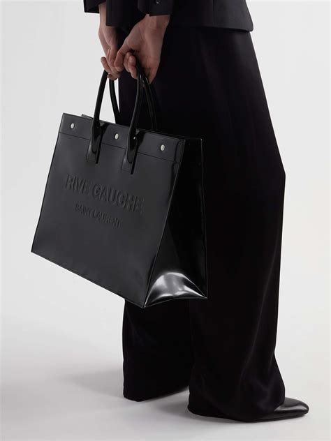 ysl brushed leather tote bag|saint laurent leather shopping tote.